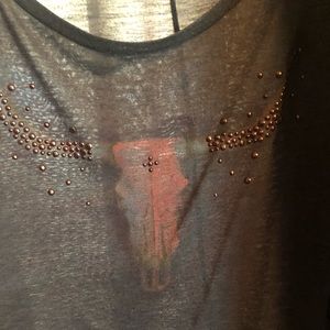 Wrangler long sleeve bull skull shirt